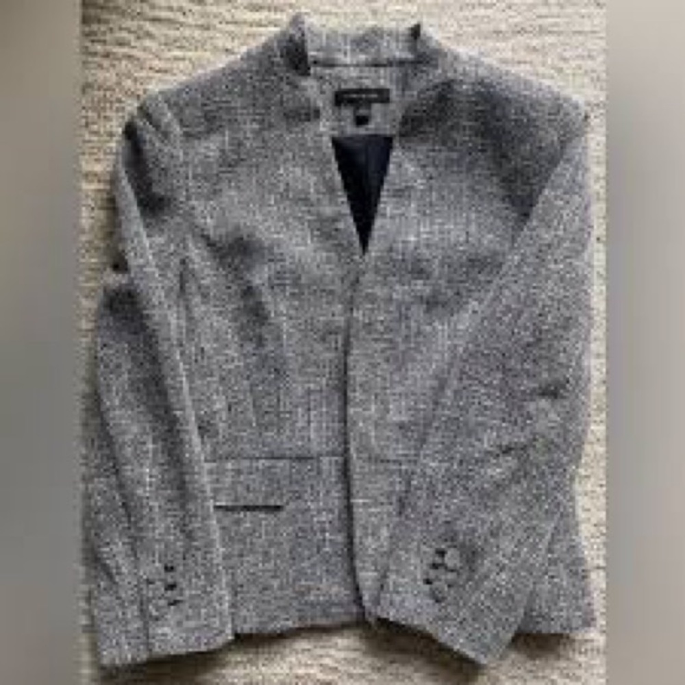 Ann Taylor Black and White Textured Jacket